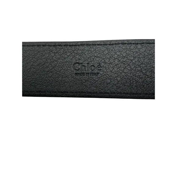 Chloe Leather Black Marcie Belt Size S - Picture 3 of 5